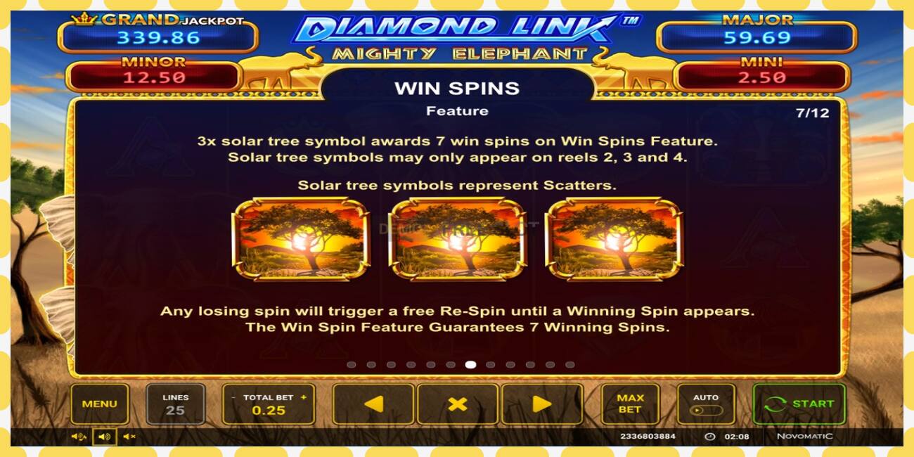 Demo-spor Diamond Link: Mighty Elephant gratis og uten registrering, bilde - 1