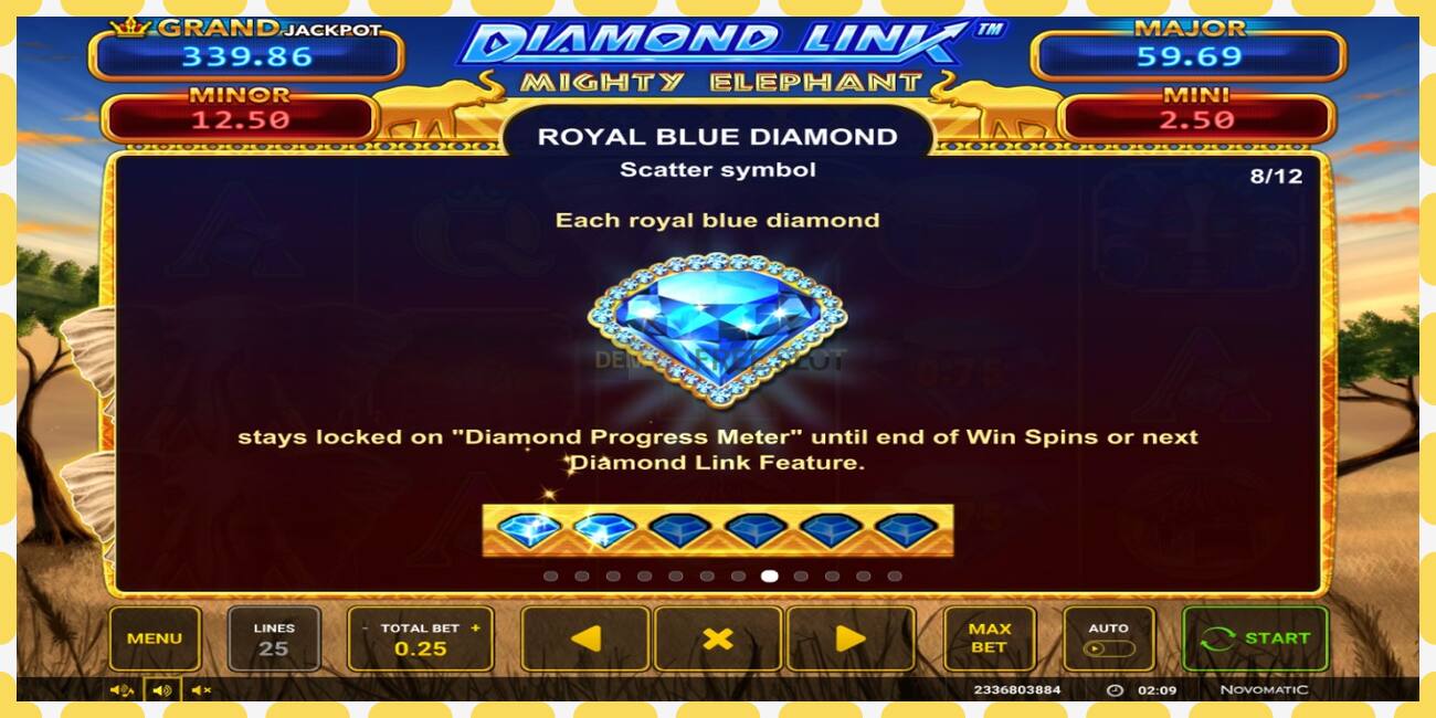 Demo-spor Diamond Link: Mighty Elephant gratis og uten registrering, bilde - 1