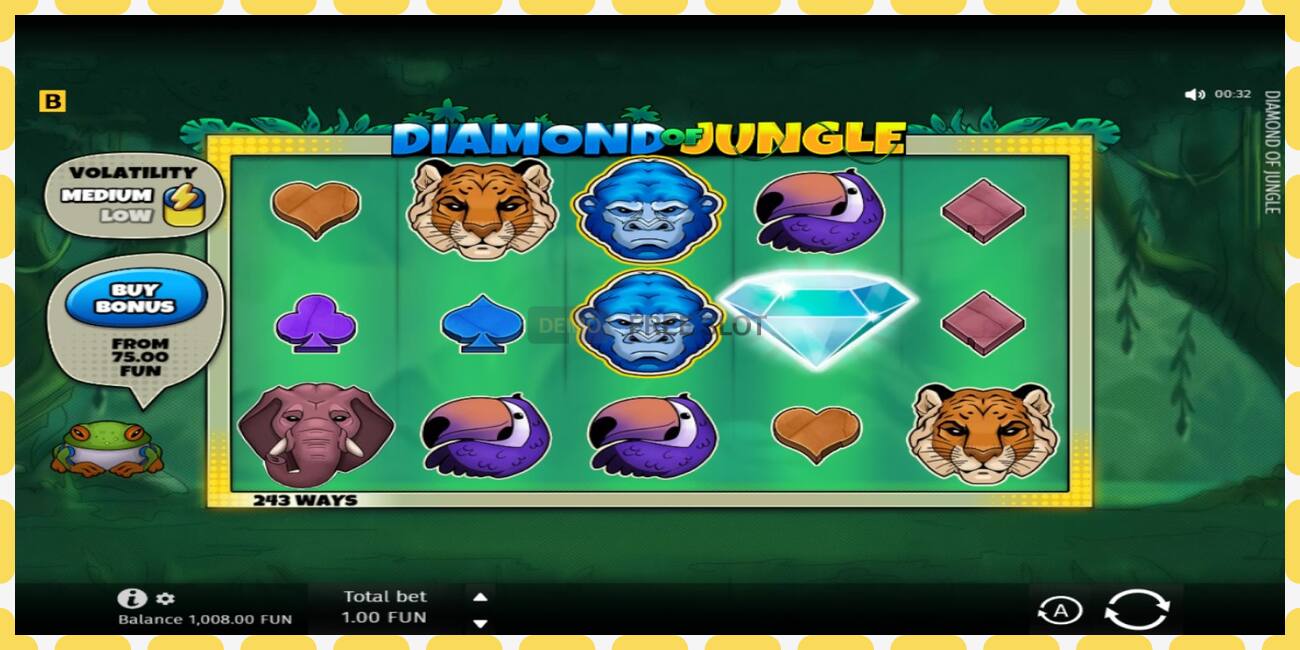 Demo lizdas Diamond of Jungle nemokamai ir be registracijos, paveikslėlį - 1