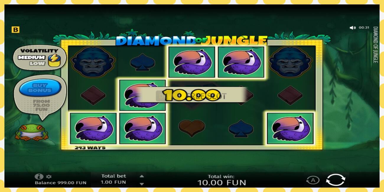 Demo lizdas Diamond of Jungle nemokamai ir be registracijos, paveikslėlį - 1