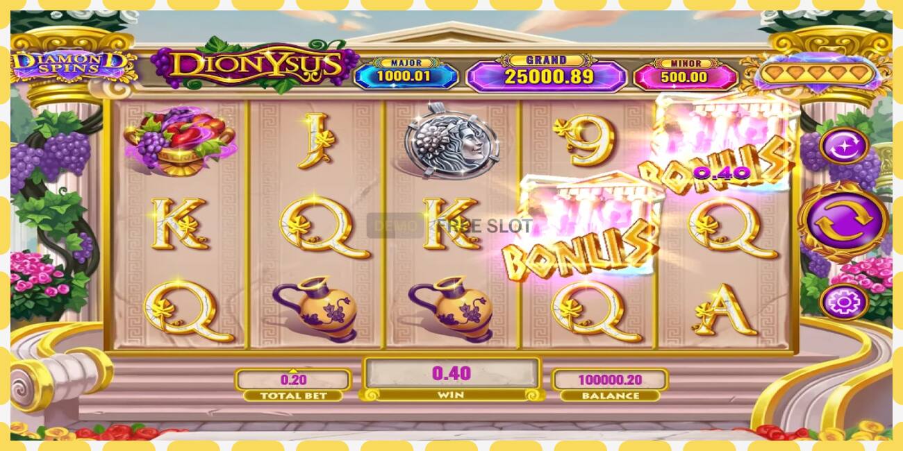 Demo slot Diamond Spins Dionysus free and without registration, picture - 1