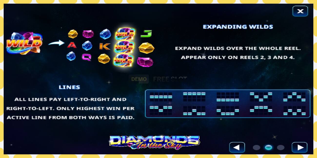 Demo slot Diamonds In The Sky free and without registration, picture - 1