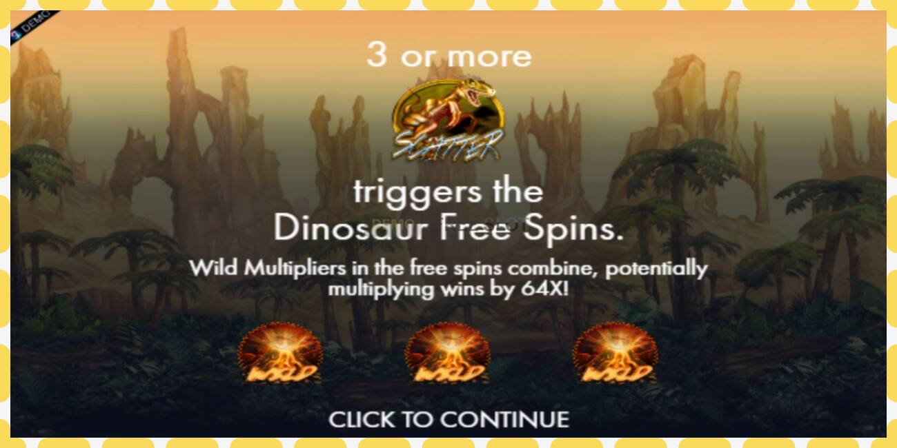 Demo slot Dinosaur Adventure free and without registration, picture - 1