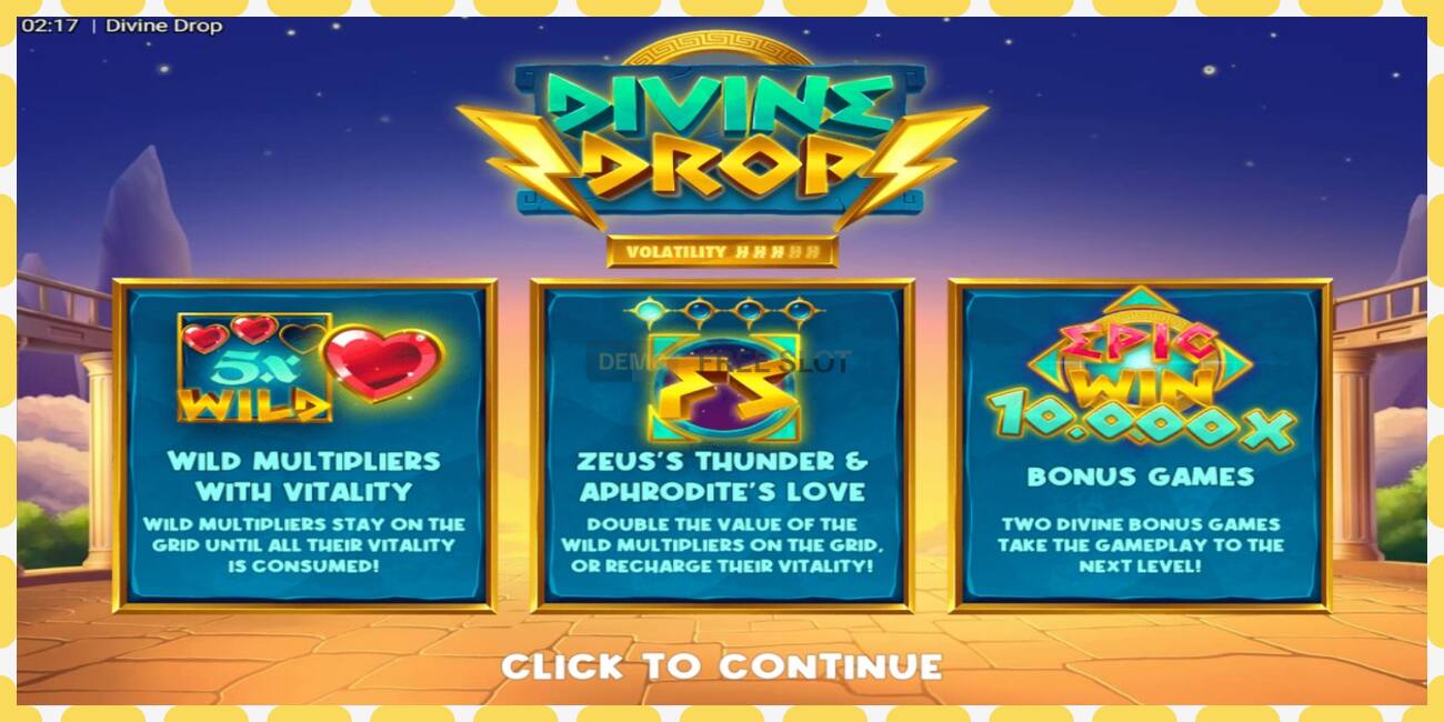 Demo slots Divine Drop bezmaksas un bez reģistrācijas, attēlu - 1