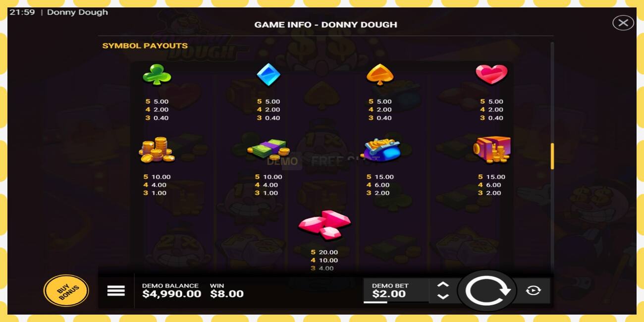 Demo slot Donny Dough free and without registration, picture - 1