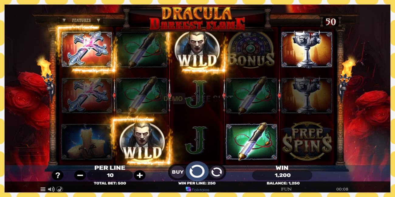 Demo slots Dracula - Darkest Flame bezmaksas un bez reģistrācijas, attēlu - 1