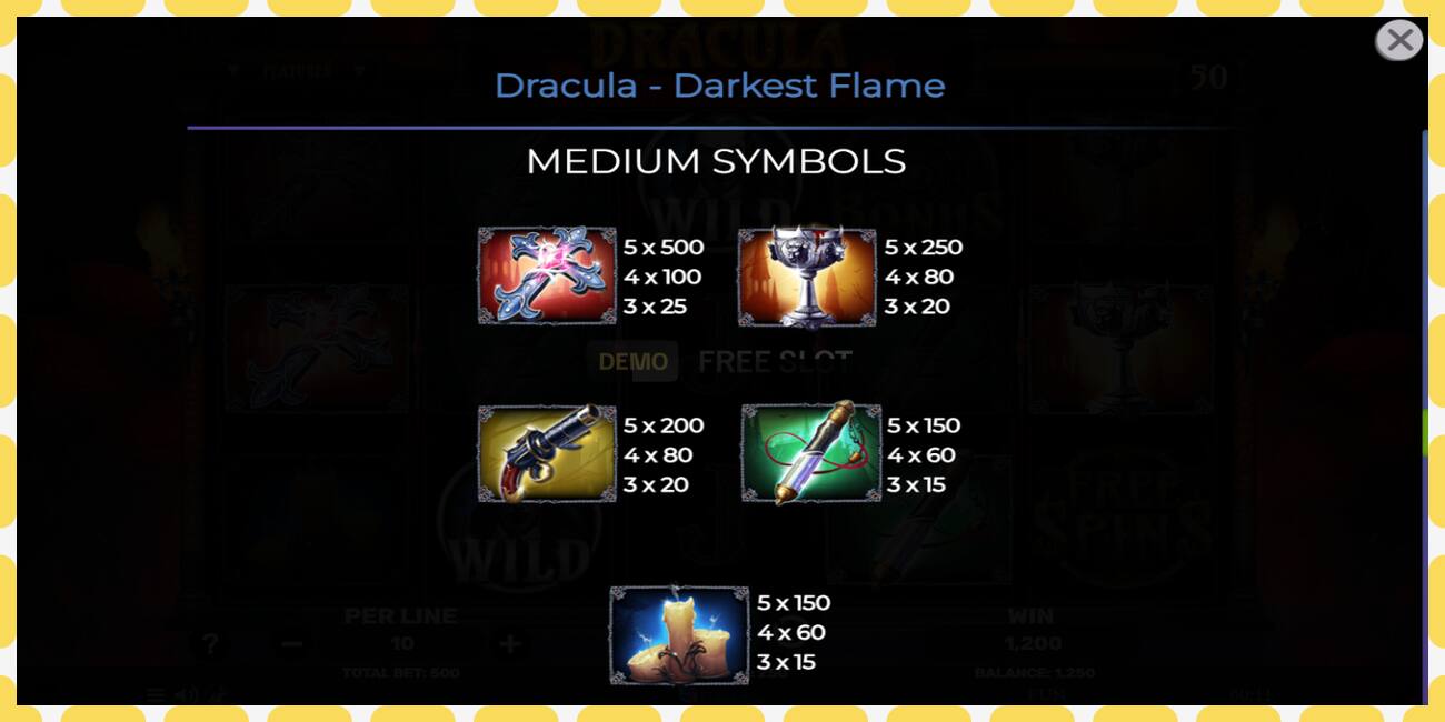 Demo slots Dracula - Darkest Flame bezmaksas un bez reģistrācijas, attēlu - 1