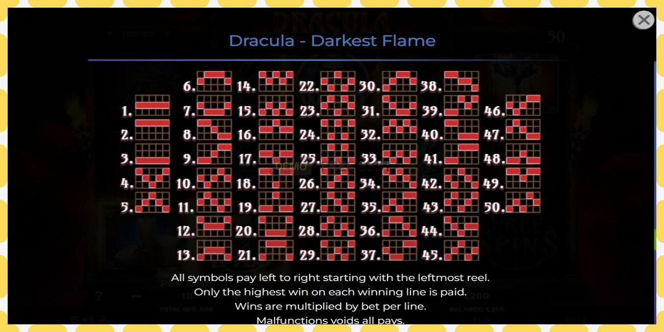 Demo slots Dracula - Darkest Flame bezmaksas un bez reģistrācijas, attēlu - 1