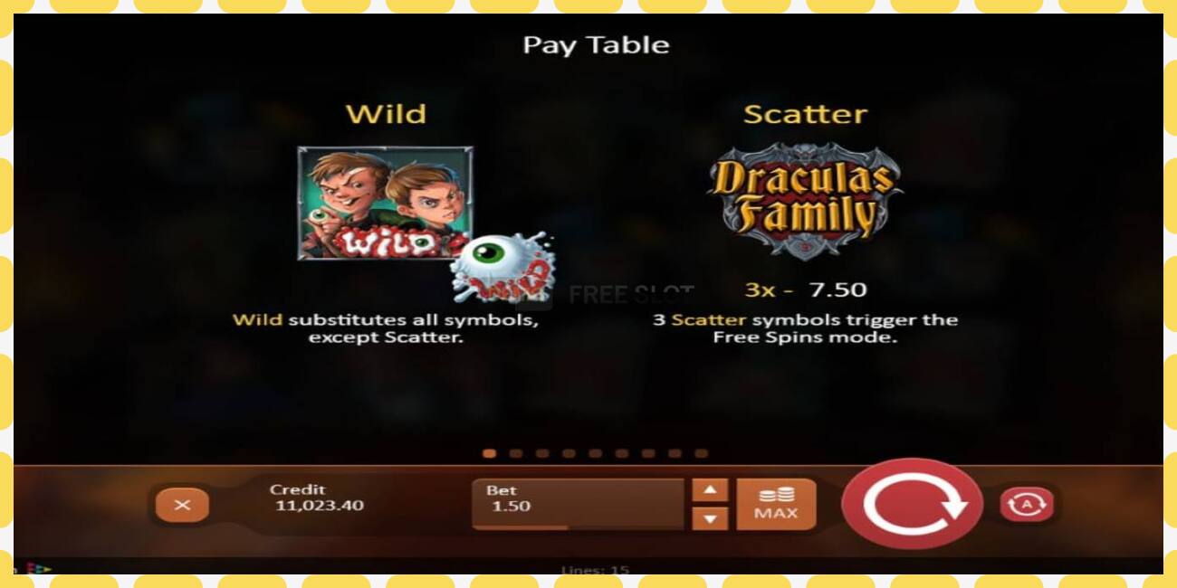 Demo slot Dracula’s Family free and without registration, picture - 1