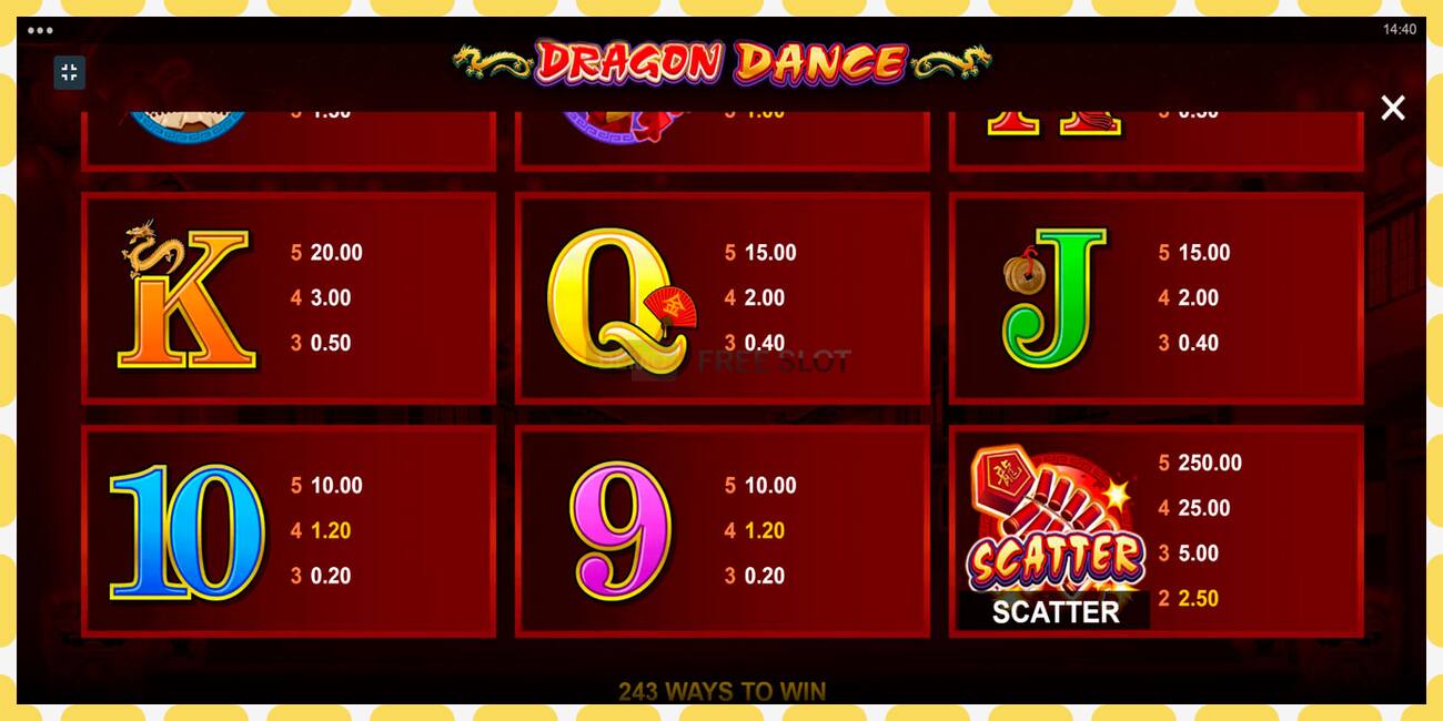 Demo slot Dragon Dance free and without registration, picture - 1