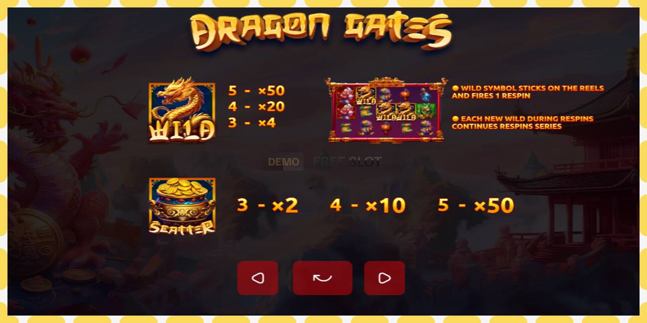 Demo slot Dragon Gates free and without registration, picture - 1