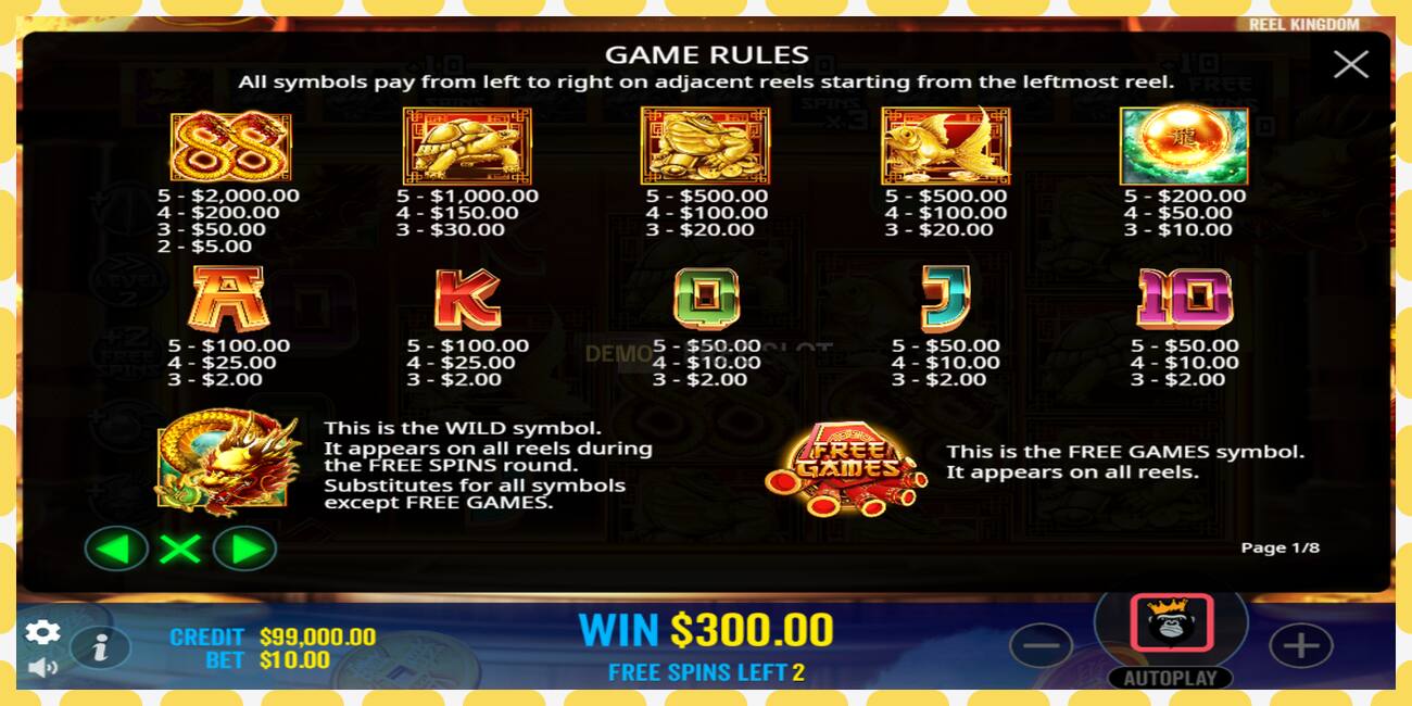 Demo slot Dragon Gold 88 free and without registration, picture - 1