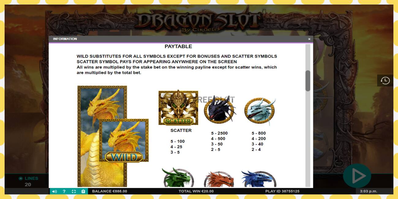 Demo slot Dragon Slot free and without registration, picture - 1