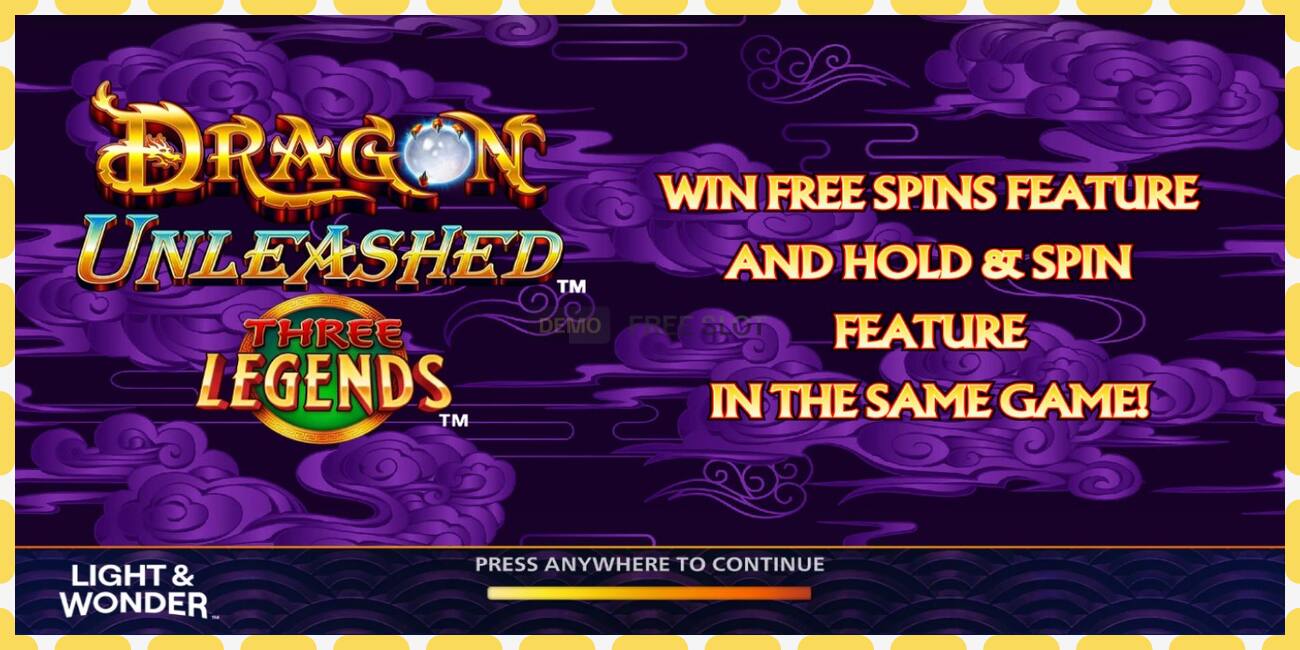 Demo slot Dragon Unleashed - Three Legends free and without registration, picture - 1