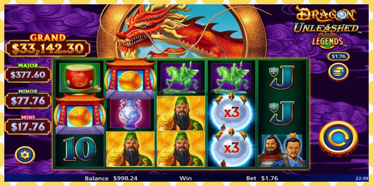 Demo slot Dragon Unleashed - Three Legends free and without registration, picture - 1