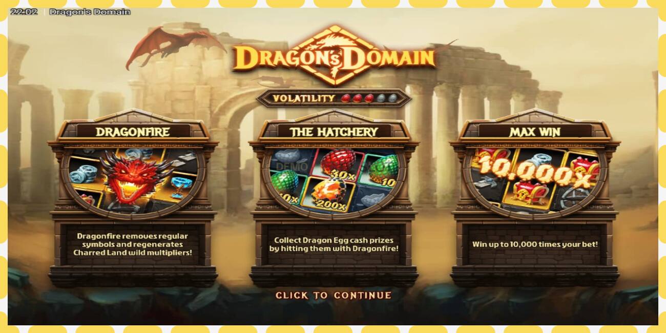 Demo slot Dragons Domain free and without registration, picture - 1