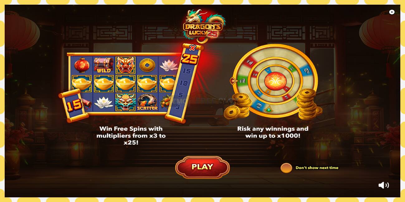 Demo slot Dragons Lucky 25 free and without registration, picture - 1