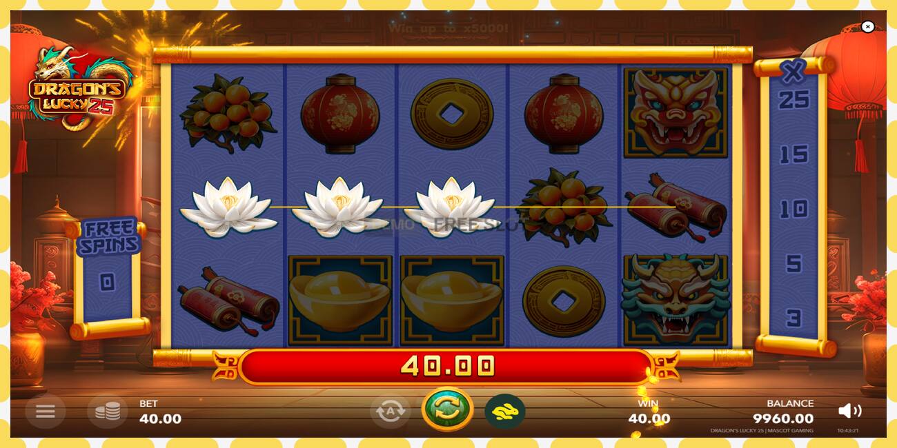 Demo slot Dragons Lucky 25 free and without registration, picture - 1