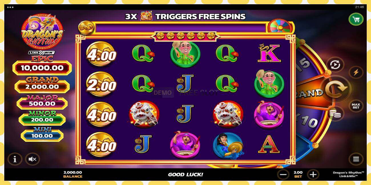 Slot dimostrativo Dragons Rhythm Link&Win gratuito e senza registrazione, immagine - 1