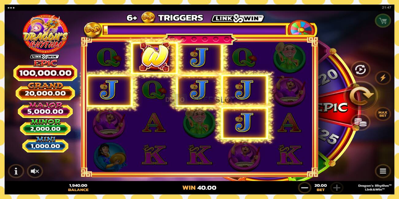 Slot dimostrativo Dragons Rhythm Link&Win gratuito e senza registrazione, immagine - 1