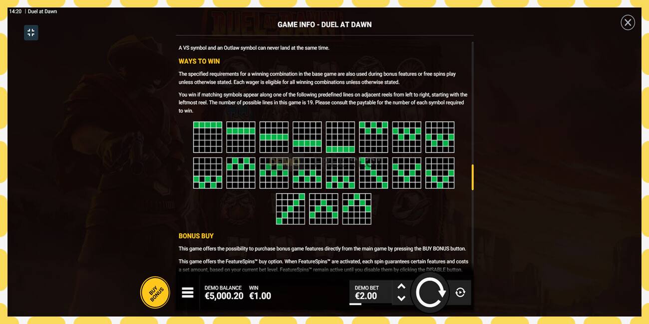 Demo slot Duel at Dawn free and without registration, picture - 1