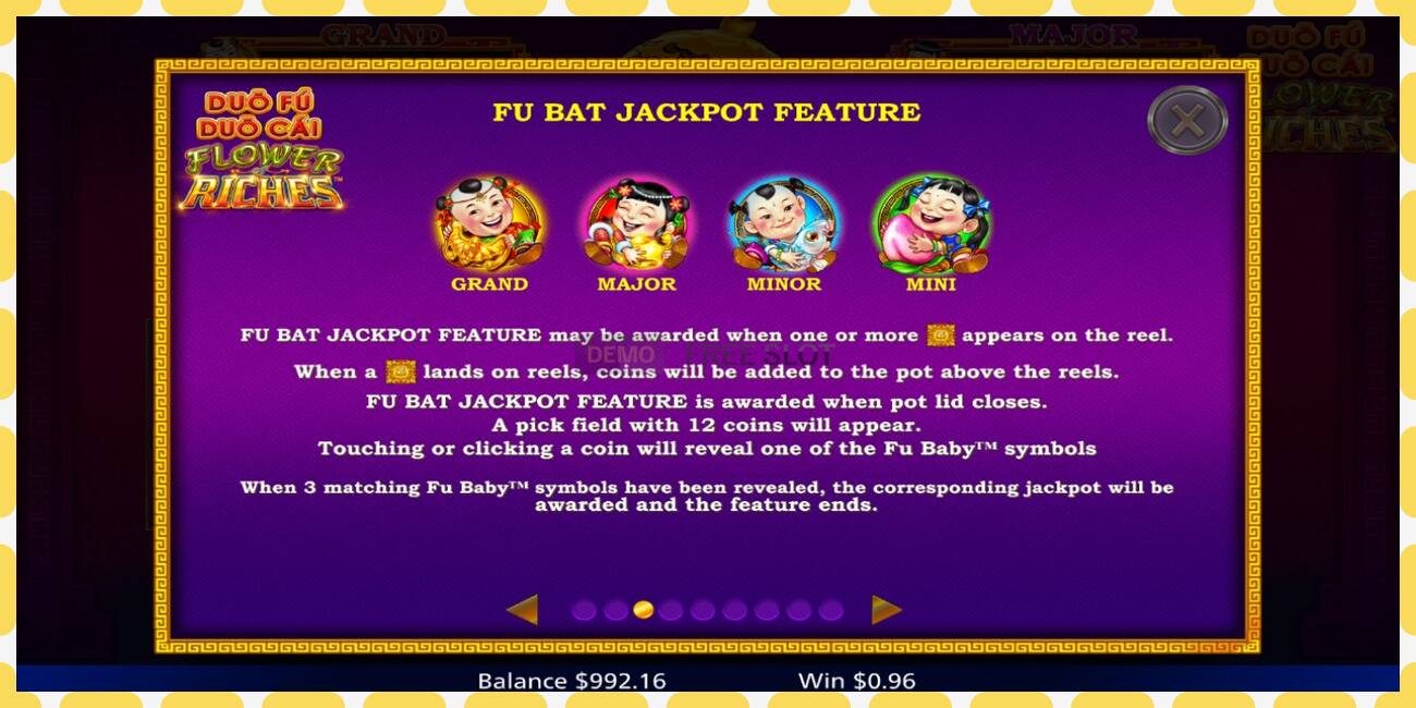 Demo slot Duo Fu Duo Cai Flower Riches free and without registration, picture - 1