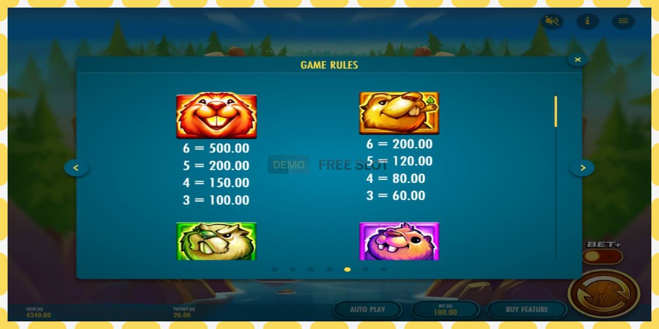 Demo slot Eager Beavers free and without registration, picture - 1