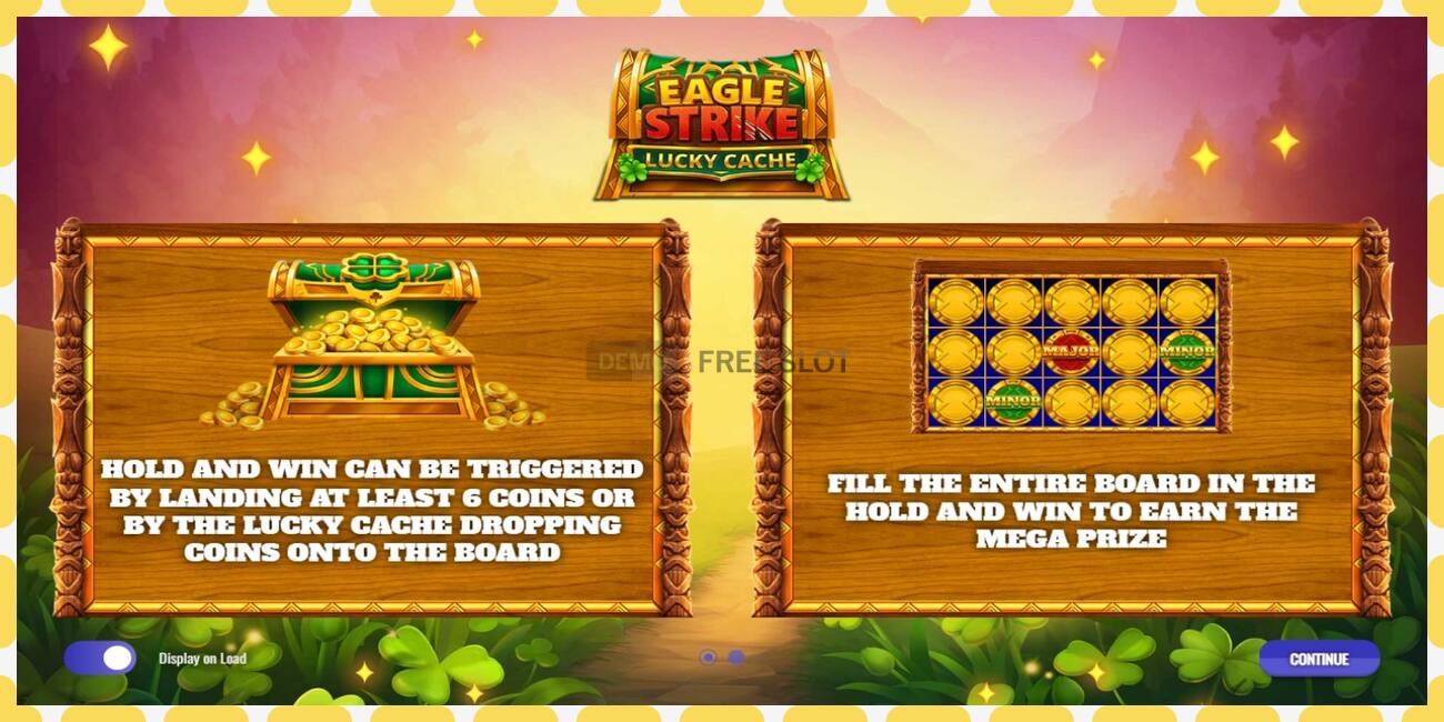 Demo slot Eagle Strike Lucky Cache නොමිලේ සහ ලියාපදිංචියකින් තොරව, පින්තූරය - 1