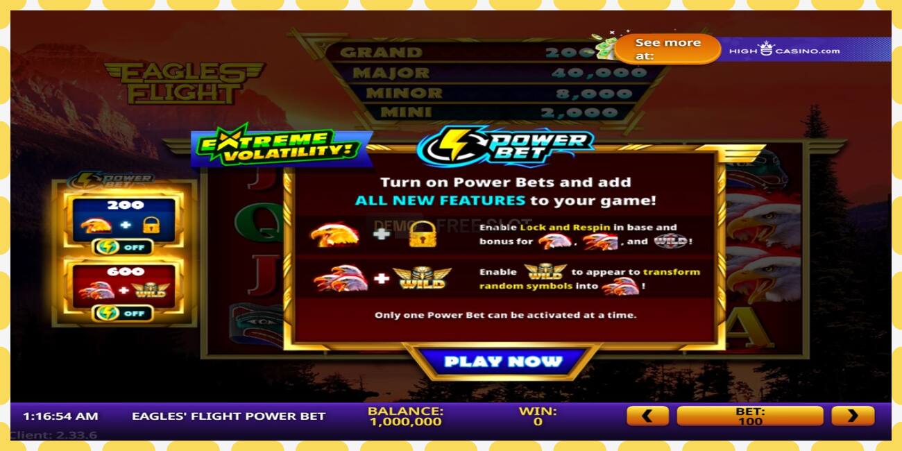 Demo slot Eagles’ Flight Power Bet free and without registration, picture - 1