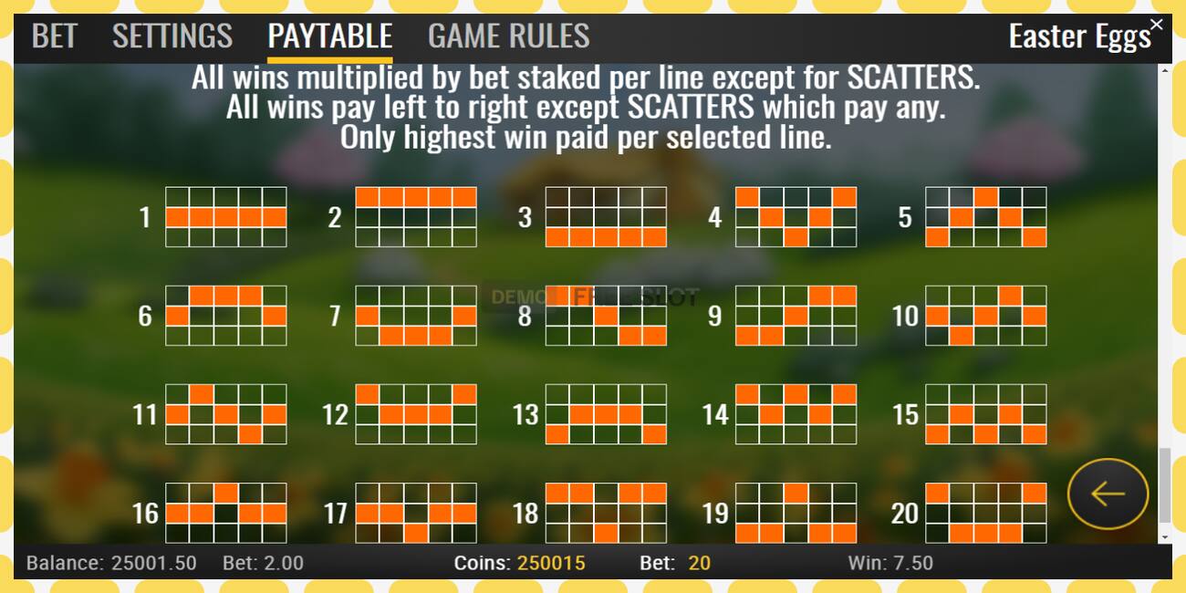 Demo slot Easter Eggs free and without registration, picture - 1