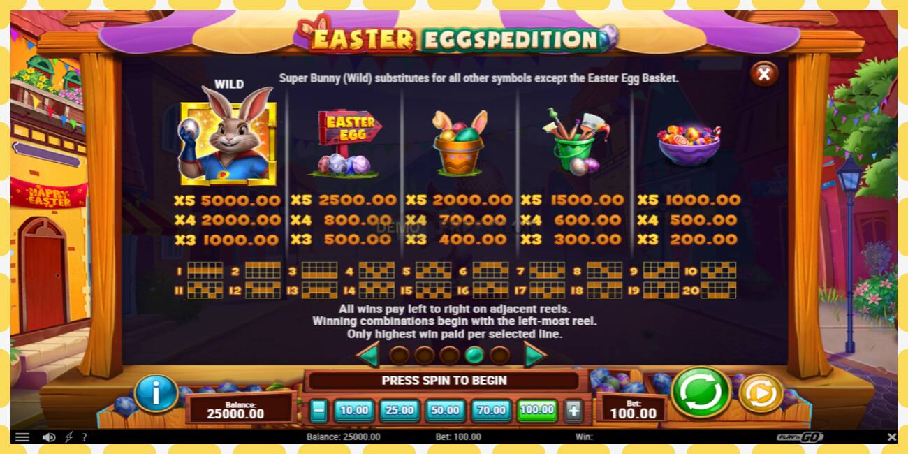 Demo slot Easter Eggspedition free and without registration, picture - 1