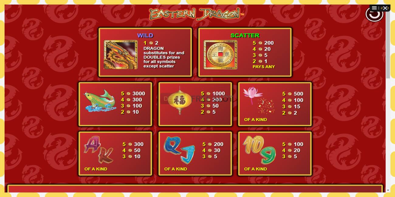 Demo slot Eastern Dragon free and without registration, picture - 1