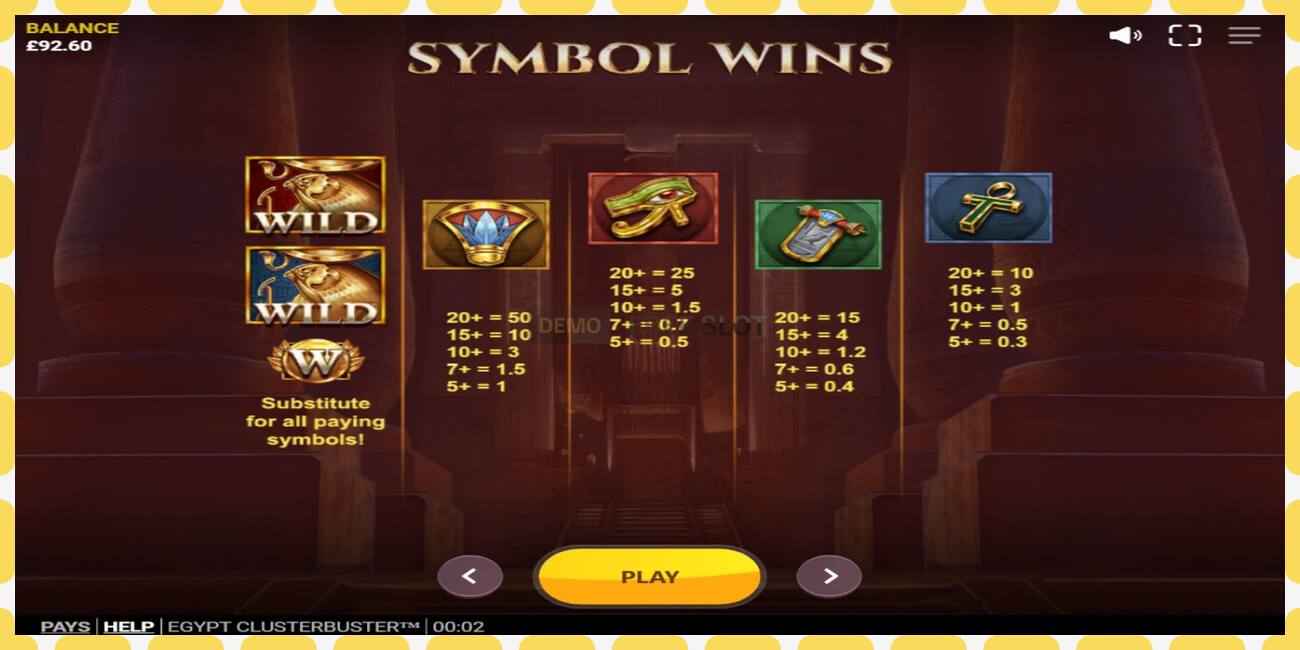 Demo slot Egypt Clusterbuster free and without registration, picture - 1