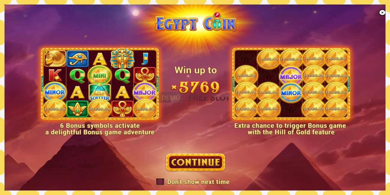 Demo slot Egypt Coin free and without registration, picture - 1