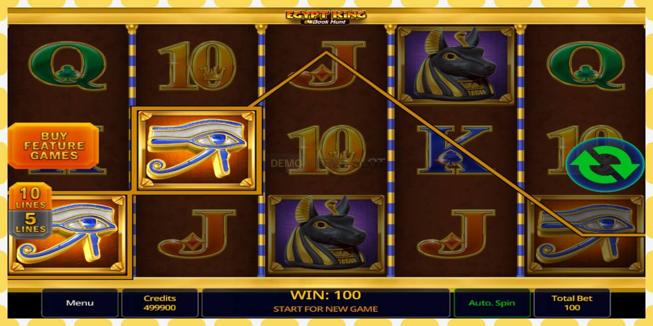 Slot demo Egypt King Book Hunt gratis dan tanpa registrasi, gambar - 1