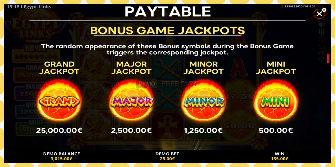 Demo slot Egypt Links: Running Wins ingyenes és regisztráció nélkül, kép - 1