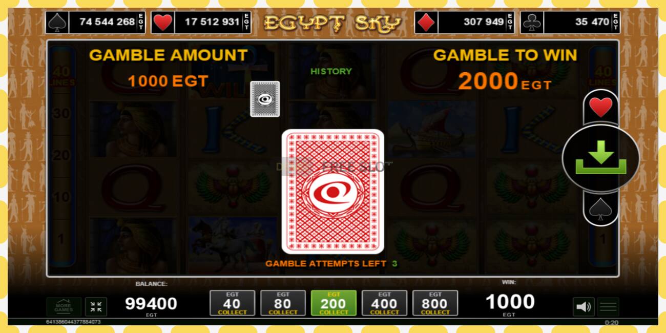 Demo slot Egypt Sky gratis och utan registrering, bild - 1