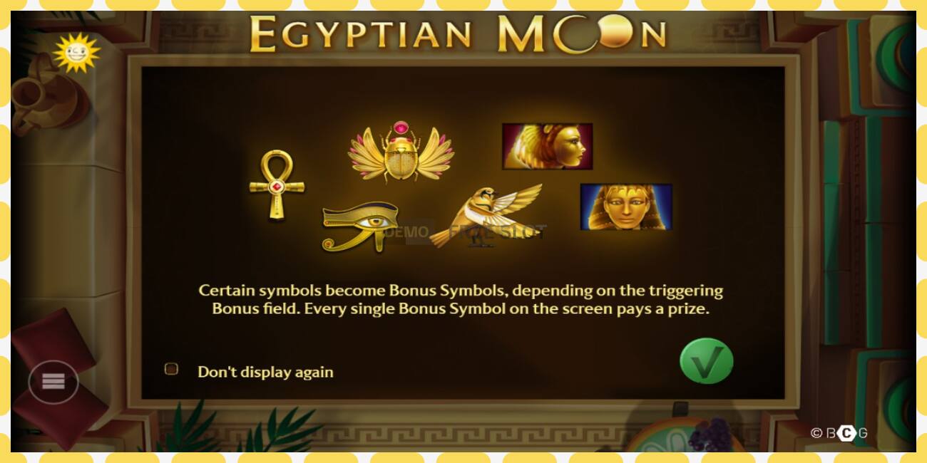 រន្ធដោតសាកល្បង Egyptian Moon ឥតគិតថ្លៃនិងដោយគ្មានការចុះឈ្មោះ, រូបភាព - ១