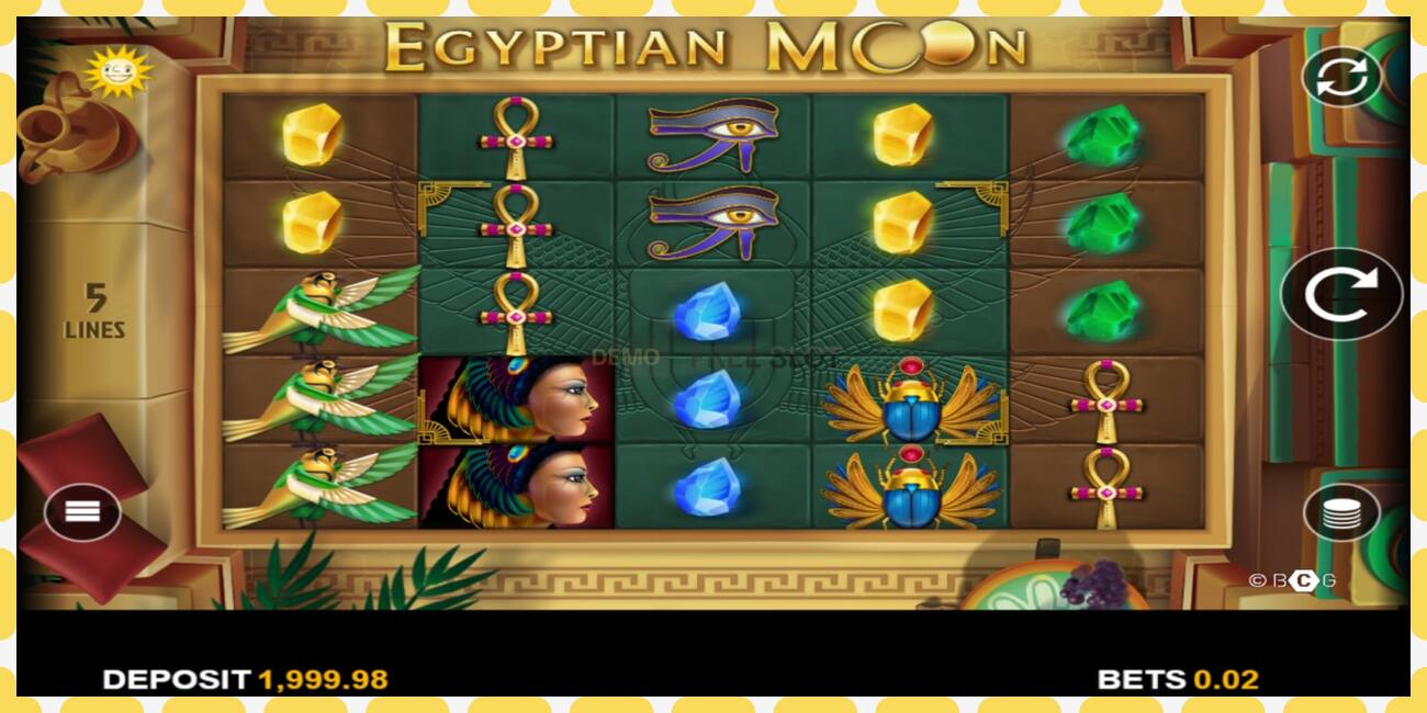 Demo zirrikitua Egyptian Moon doan eta erregistratu gabe, irudia - 1