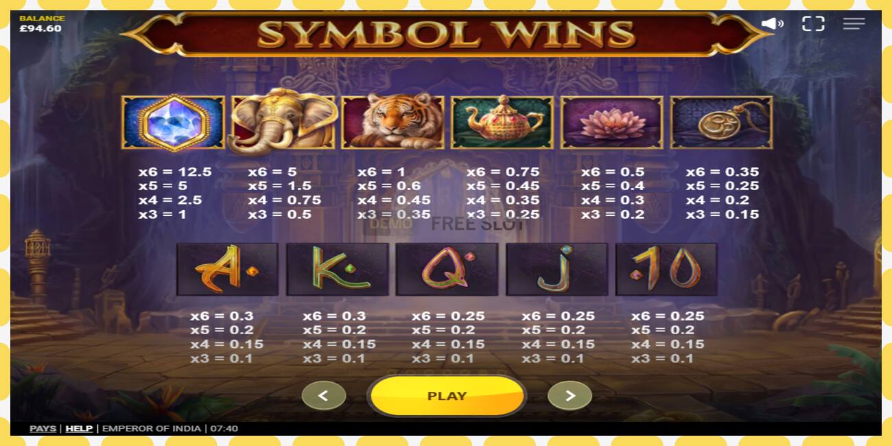 Demo slot Emperor of India free and without registration, picture - 1