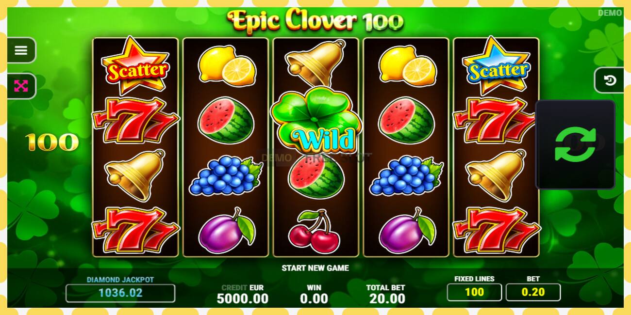 Demo-spor Epic Clover 100 gratis og uten registrering, bilde - 1