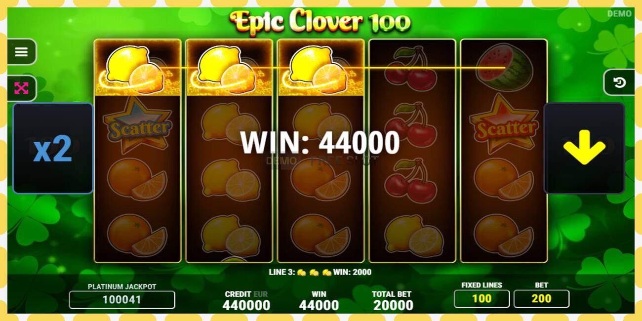 Demo-spor Epic Clover 100 gratis og uten registrering, bilde - 1