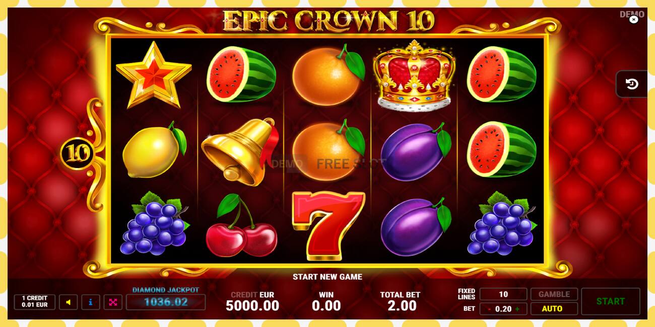 Demo slot Epic Crown 10 free and without registration, picture - 1