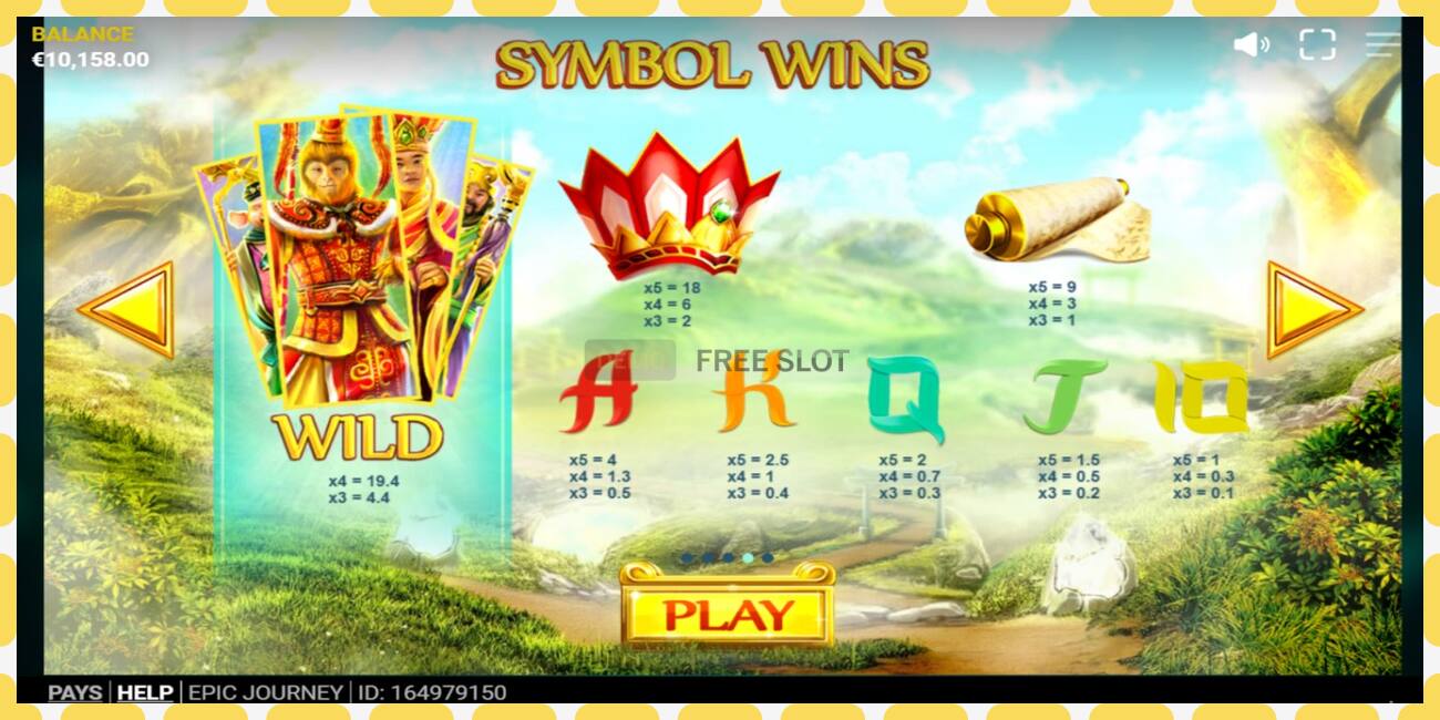 Slot demo Epic Journey gratis dan tanpa registrasi, gambar - 1