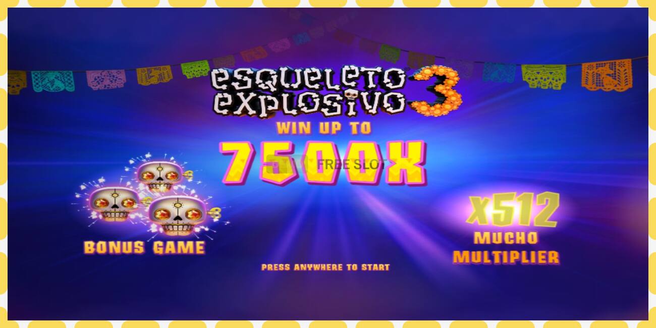 Demo slot Esqueleto Explosivo 3 free and without registration, picture - 1