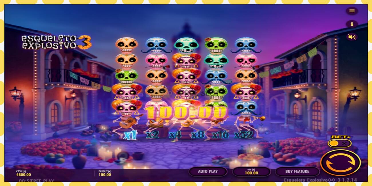 Demo slot Esqueleto Explosivo 3 free and without registration, picture - 1