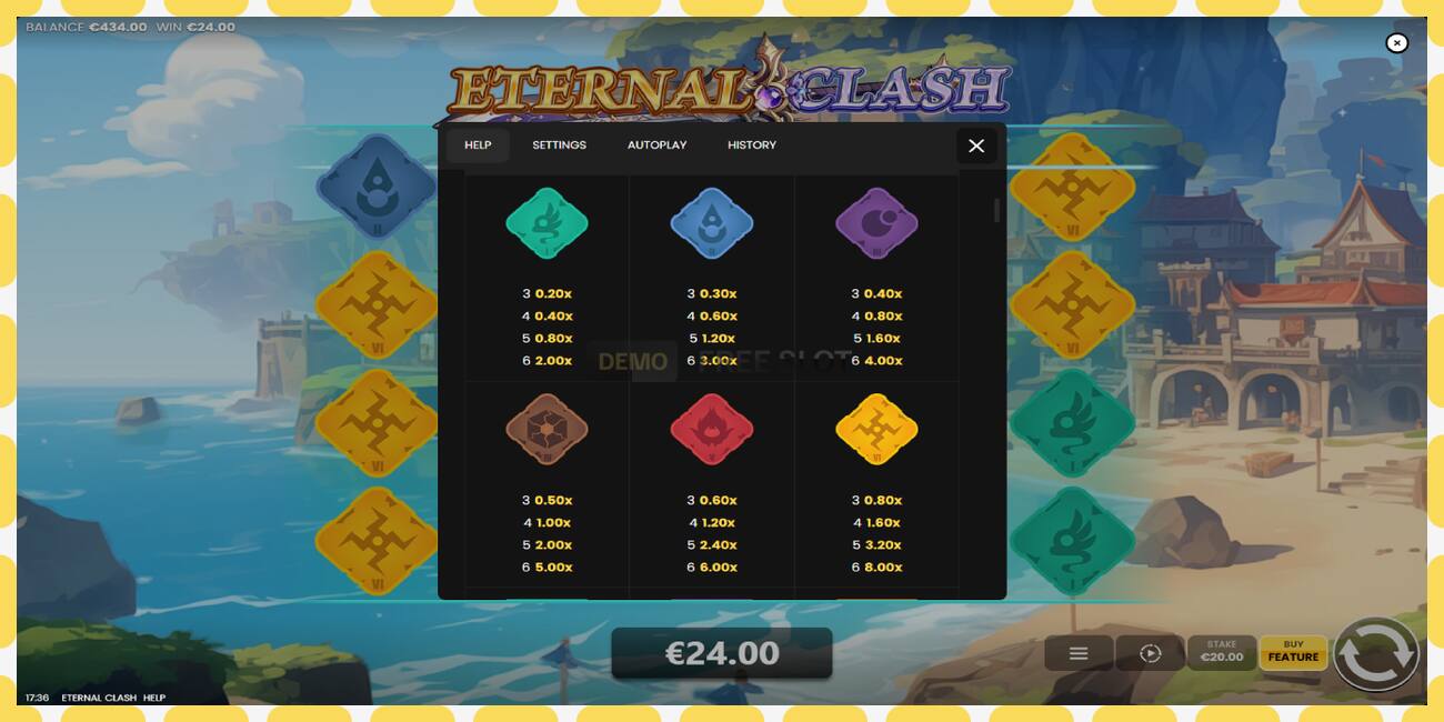 Slot de demostración Eternal Clash gratuíto e sen rexistro, imaxe - 1