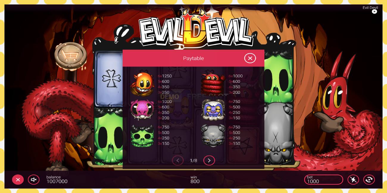 Demo slot Evil Devil free and without registration, picture - 1