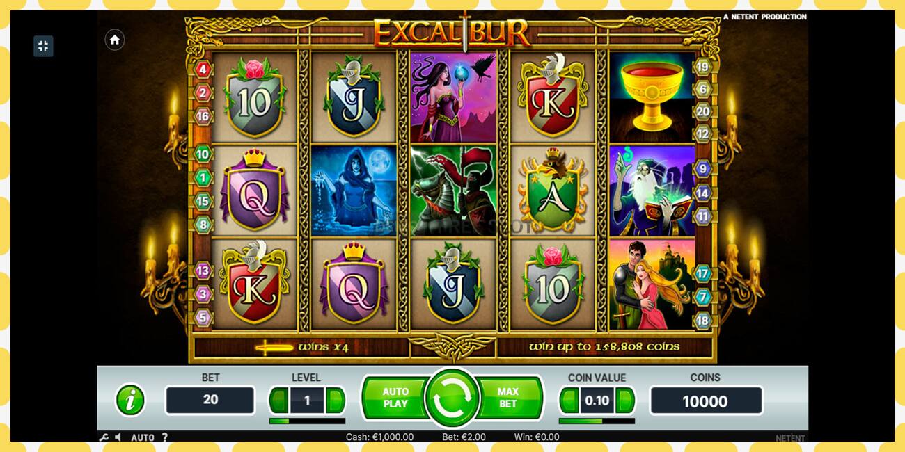 Demo slot Excalibur free and without registration, picture - 1