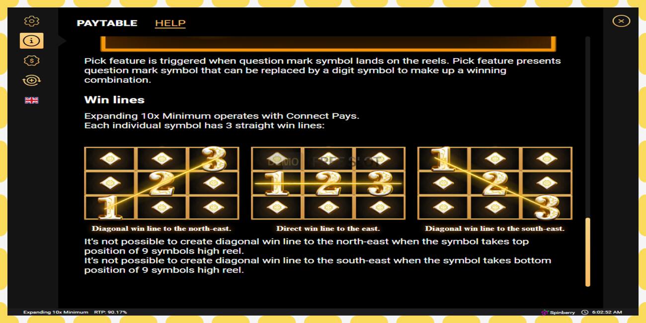 Демо слот Expanding 10x Minimum безкоштовно та без реєстрації, малюнок - 1